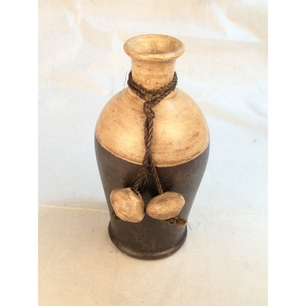 Ceramic Art Pottery Brown Matte‎ Bud Vase Milk Jug